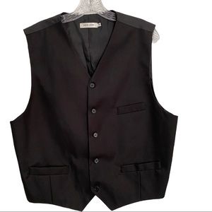 Men's Pierre Cardin Black Dress Vest